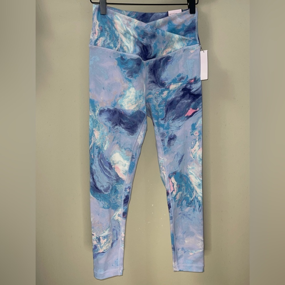 Victoria's Secret Blue Marble Print Leggings